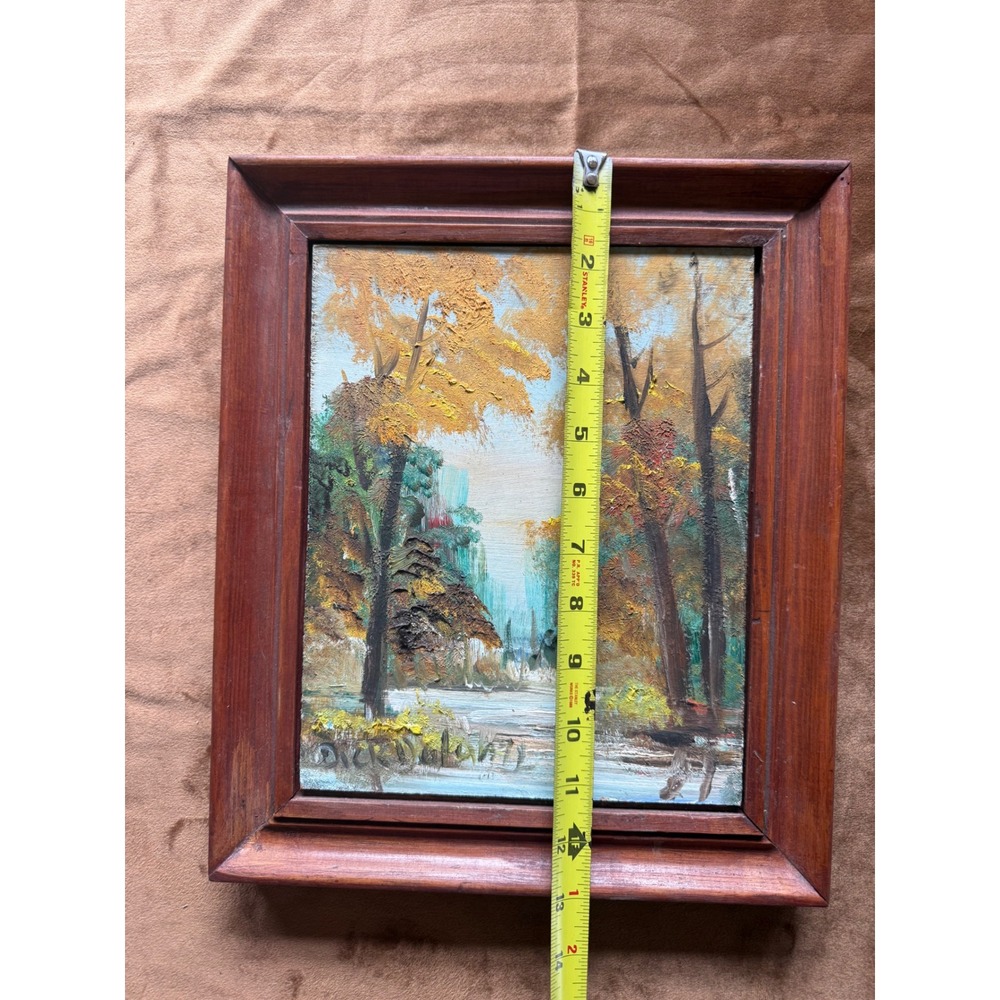 Dick Delanty Original Oil Painting Signed Landscape Forest Framed Impasto Art - Picture 6 of 7